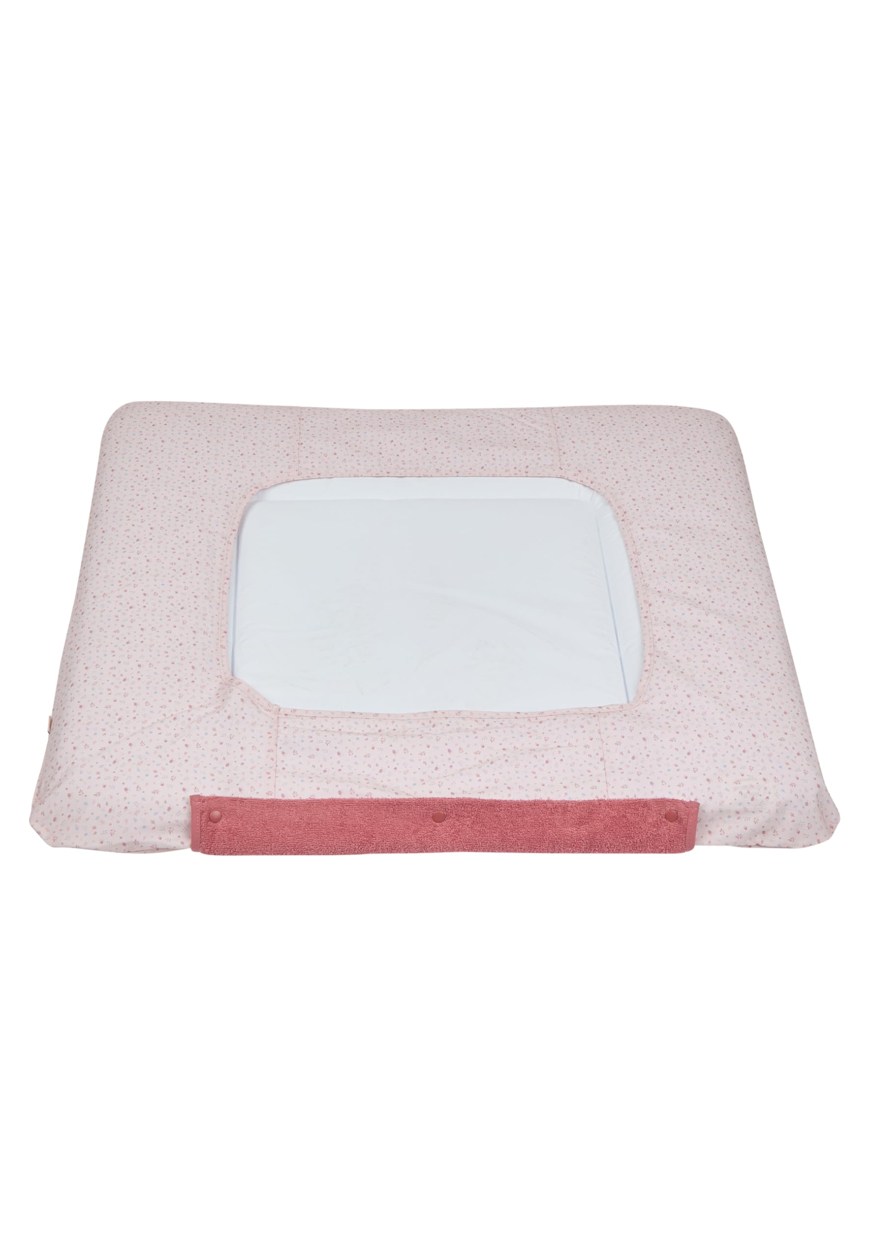 Sterntaler Wickelauflagenbezug Hase Hanni 80x90cm - saugfähige Baumwolle mit abtrennbarem, wasserundurchlässigem Frottee-Mittelteil - niedliche Applikation - Baby Zubehör für Wickeltisch, perlrosa