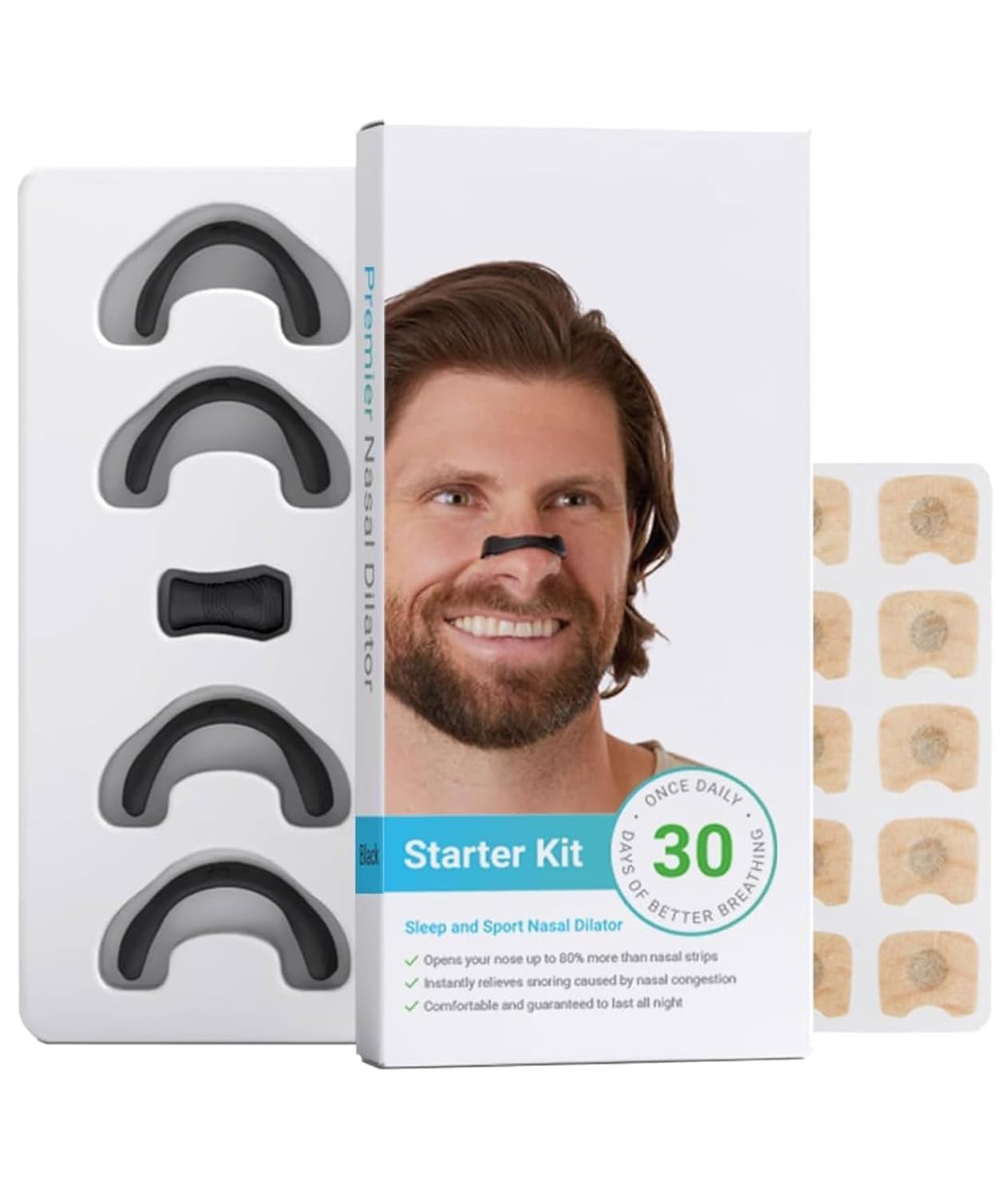 60 Pcs Nose Strips for Breathing, Snoring Stopper for Men, Anti Snoring Nose Clip Boost Oxygen Intake, Reduce Snoring, Improve Sleep Quality - Sweat Resistant, Skin Safe Nasal Strips-image-27