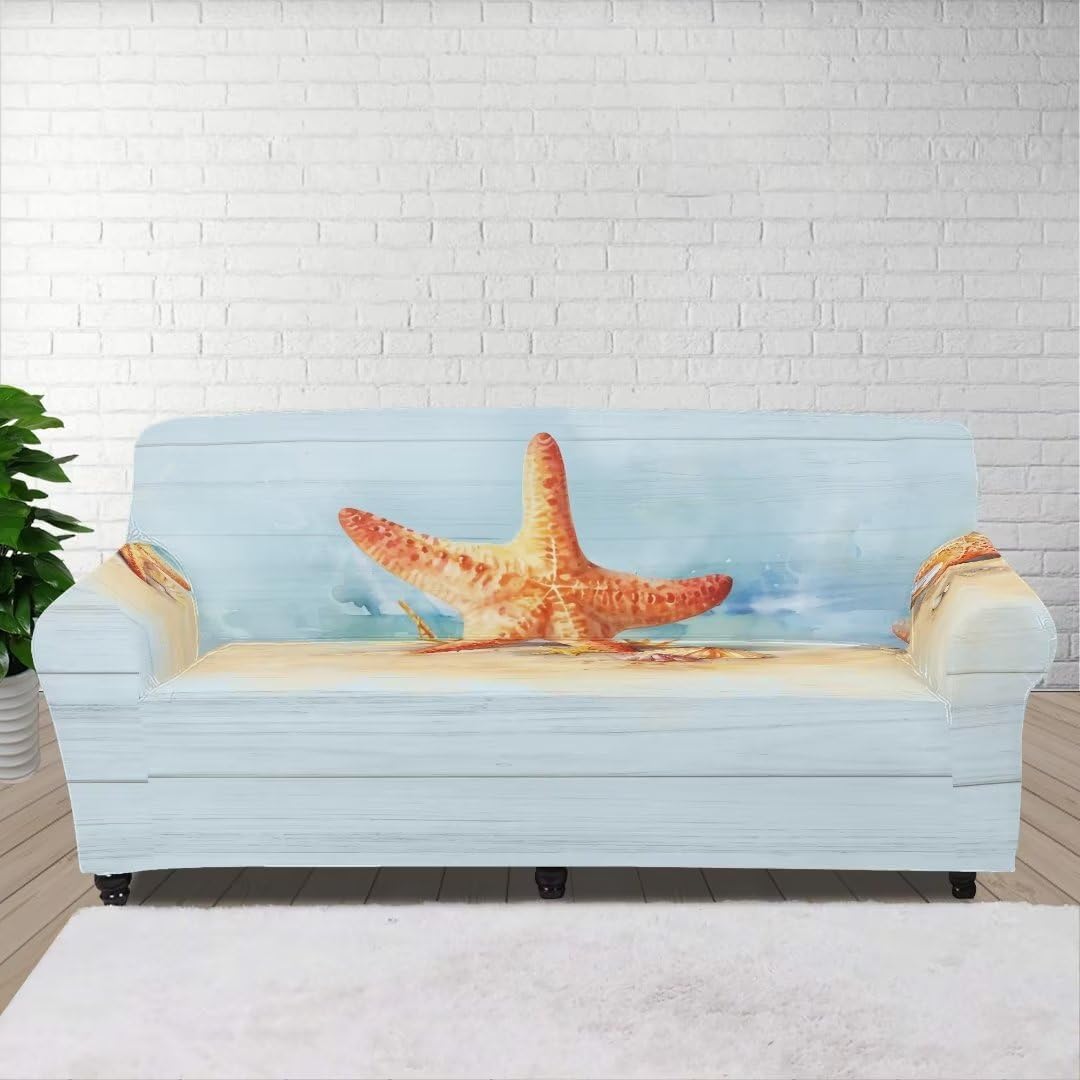 Horeset Valentine's Day Soft Couch Cover Stretch Sofa Slipcover for Women Men,Love Poster Sofa Cover Cushion Cover,Decorative Furniture Protector