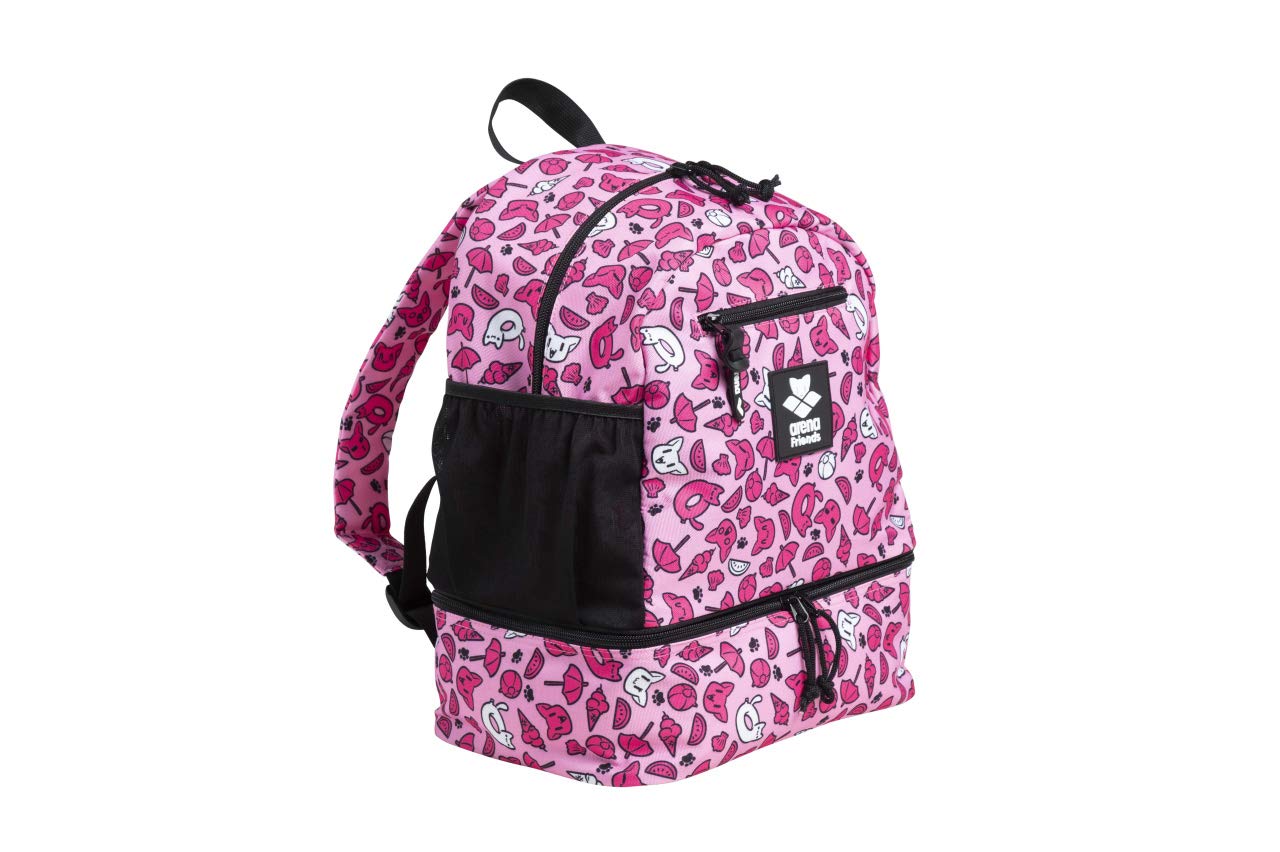 arena Team Friends 20 Sac à Dos Enfant 20L pour Natation, Sport et Loisirs, Idéal pour Enfants de 1 à 9 Ans, Poche pour Bouteille et Compartiment Séparé pour Chaussures