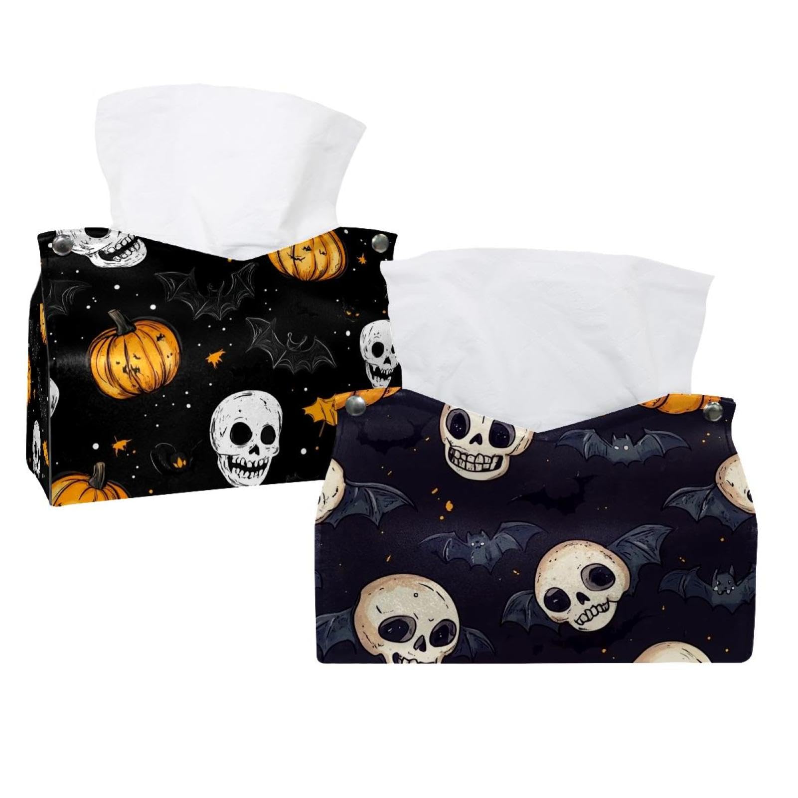 Boîte à mouchoirs Halloween pour table de salon et chambre