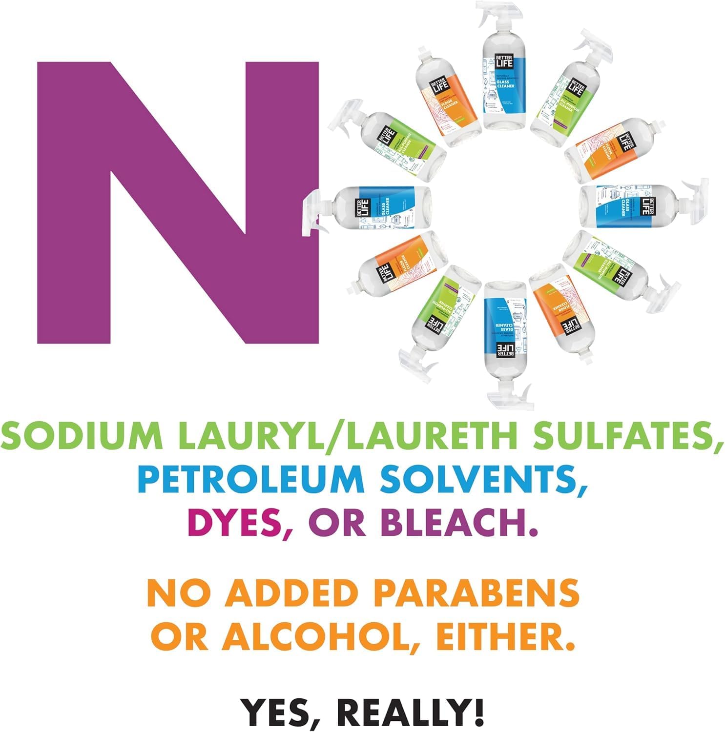 BETTER LIFE Bathroom Cleaner - Tea Tree Bathtub & Shower Cleaner Spray for Glass and Tile - Foaming Mold and Mildew Remover for Tub Works on Hard Water Stains - 32oz (Pack of 2) 32 Fl Oz (Pack of 2) Tub & Tile Cleaner