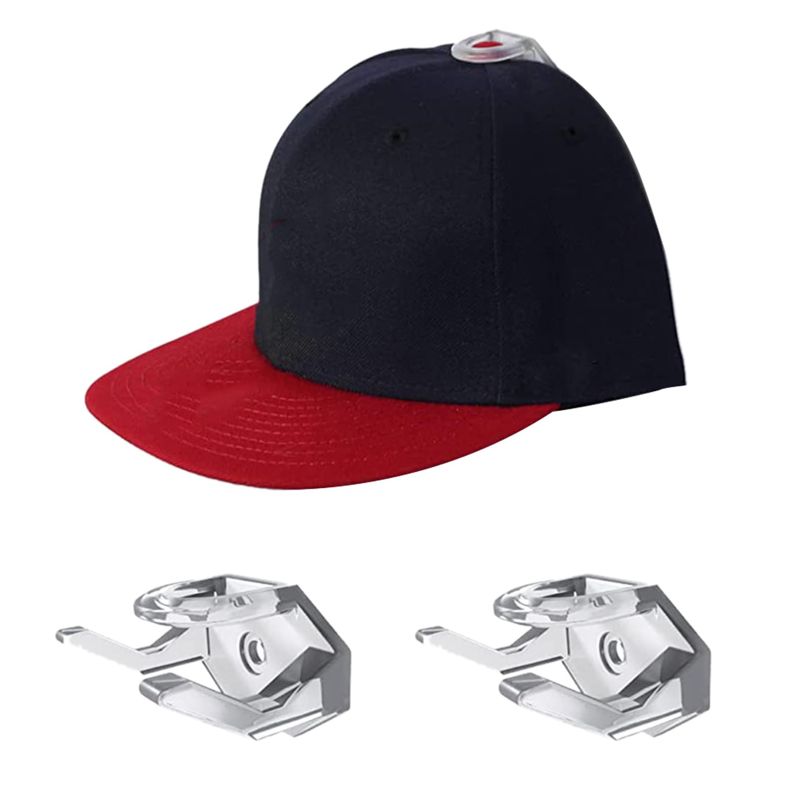 NYCEMAKEUP Ganci per cappelli da parete, 10 pezzi, adesivi per cappelli, cappellini da baseball, organizer per cappelli da baseball, forte tenuta, senza fori, adesivo