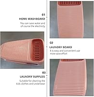 Vista 6 de Cabilock Lavadora portátil de plástico, tabla de lavar a mano, tabla de lavado antideslizante, tabla de lavado manual para herramientas de limpieza
