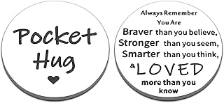 Pocket Hug for Son Daughter Kids Miss You Gifts for Women Men Inspirational Christmas Stocking Stuffers for Teens Boy Girl Birthday Long Distance Relationship Graduation Keepsake for Friends Him Her