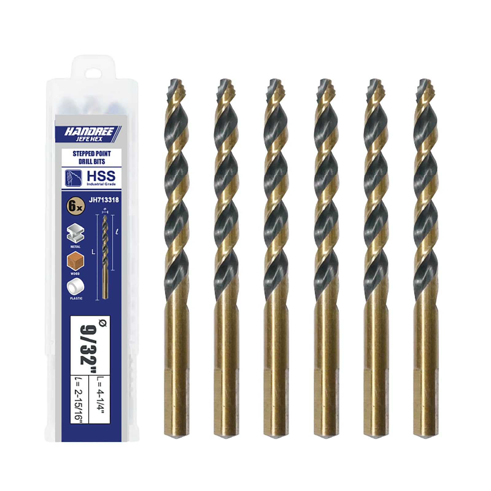 Jefe Hex Drill Bits - 2-Piece Set -18
