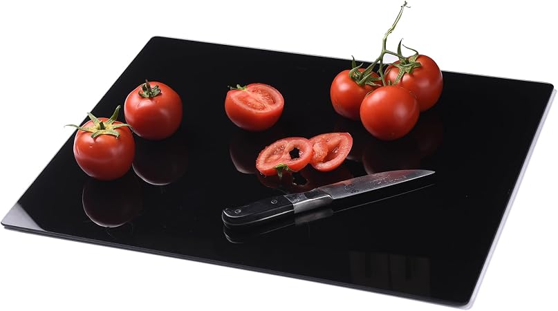 Phore Tempered Glass Cutting Board for Kitchen, Black Cutting Board