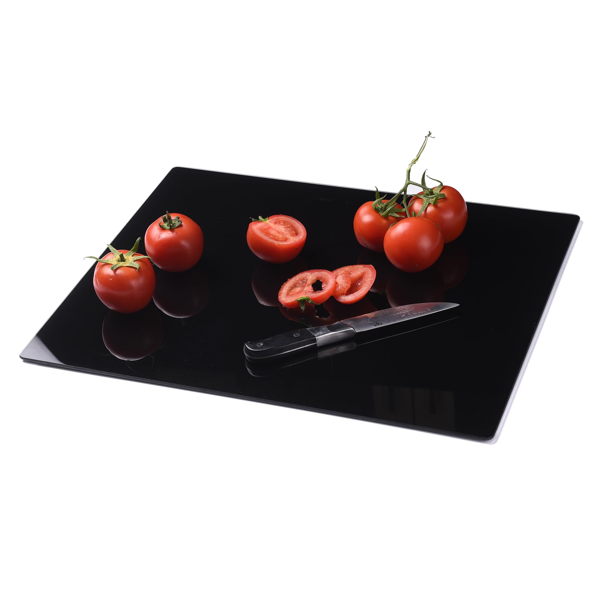 Phore Tempered Glass Cutting Board for Kitchen, Black Cutting Board for Countertop, Dishwasher Safe, Scratch Resistant, Heat Resistant, Shatter Resistant (20"x16", Black)