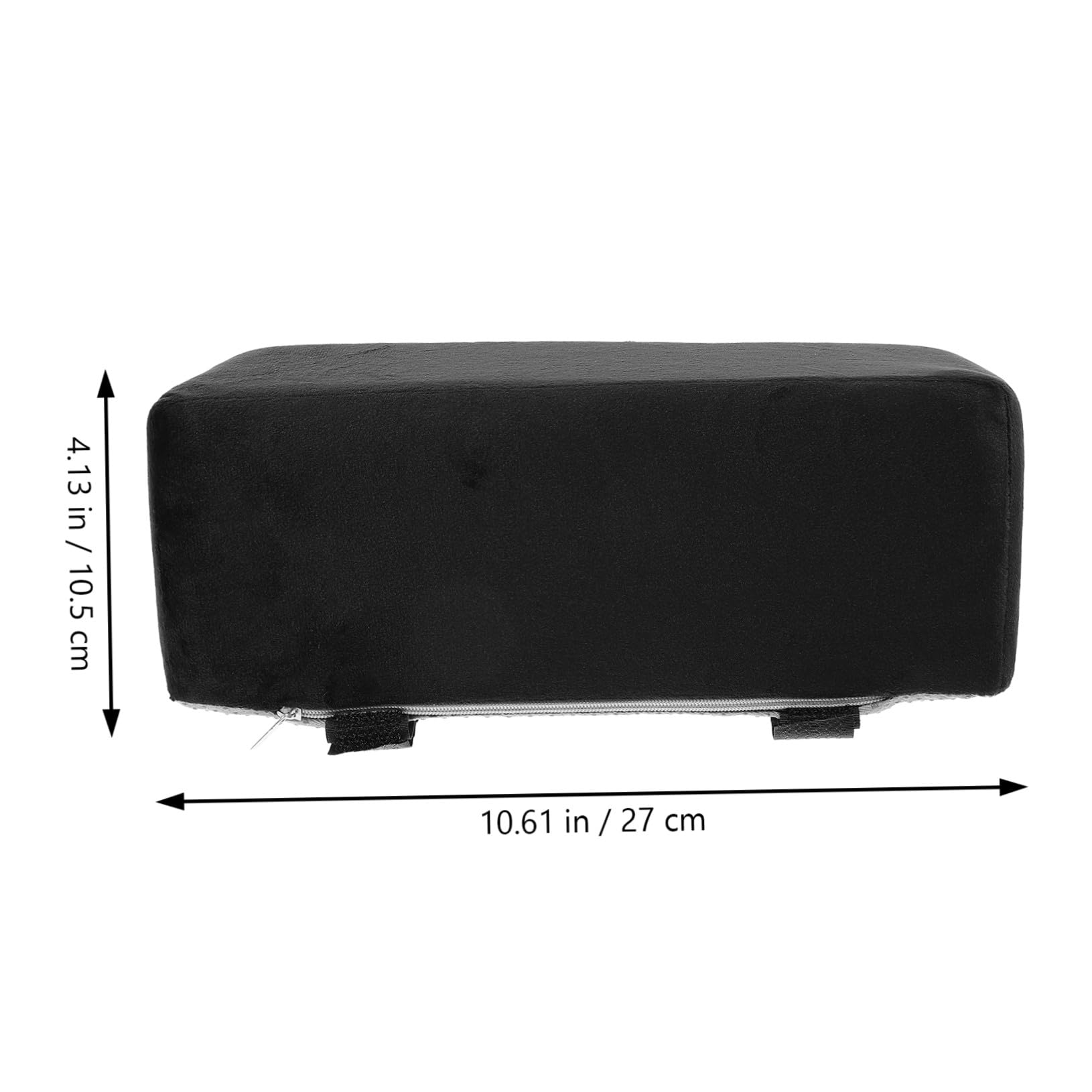 TEHAUX Coussin D'accoudoir pour Bureau, Lot de 2, Peluche Noir