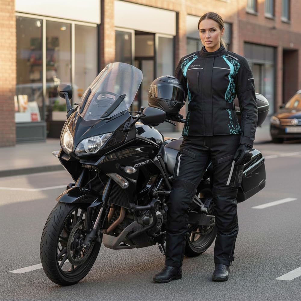 Motorcycle Jacket for Women All Season Impact Armored Enduro Dual Sports Touring Bikers ATV Motorbike Jacket