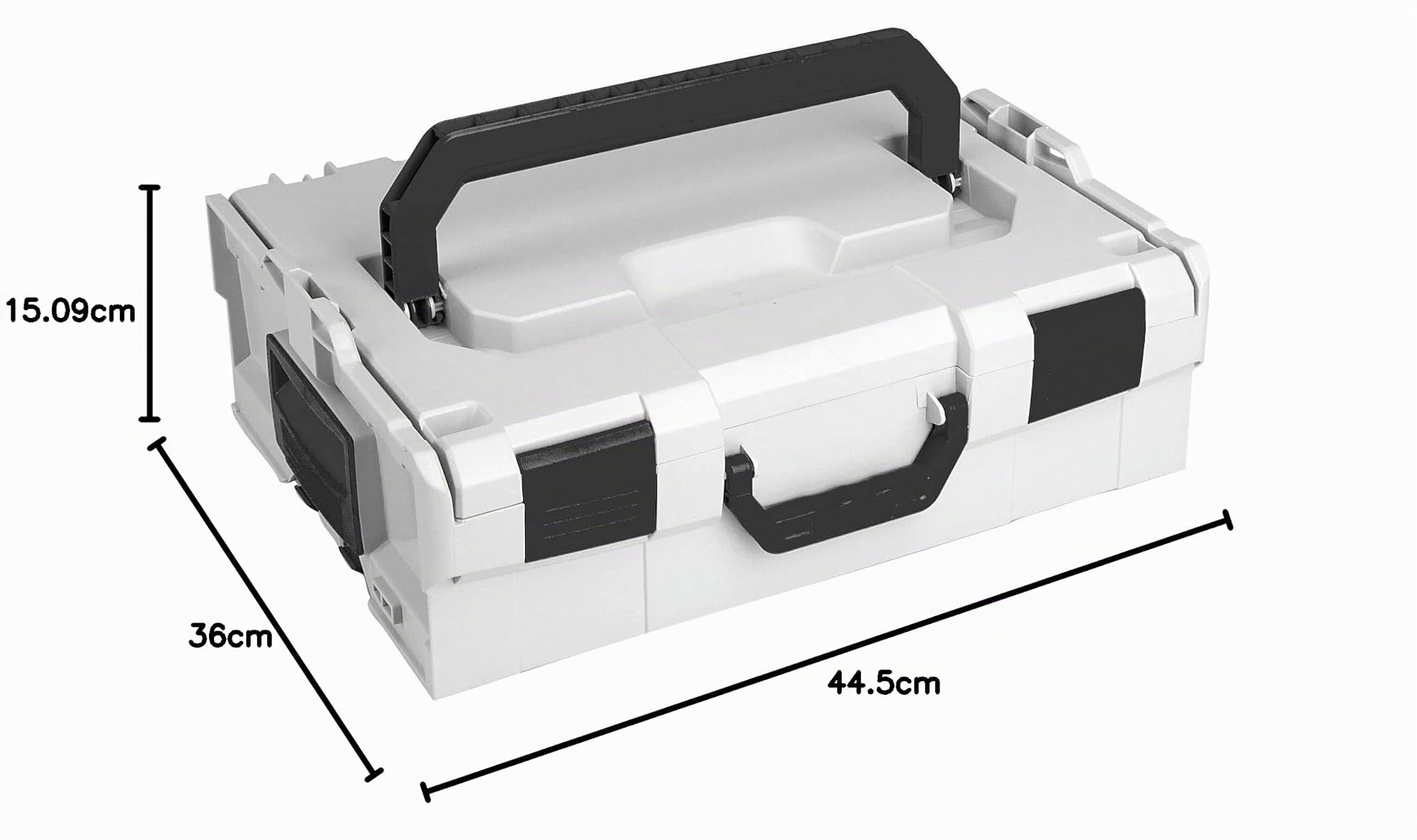 Bosch Sortimo L-BOXX 136 6000003650 - Caja de herramientas profesional vacía (tamaño 2), color gris claro y negro