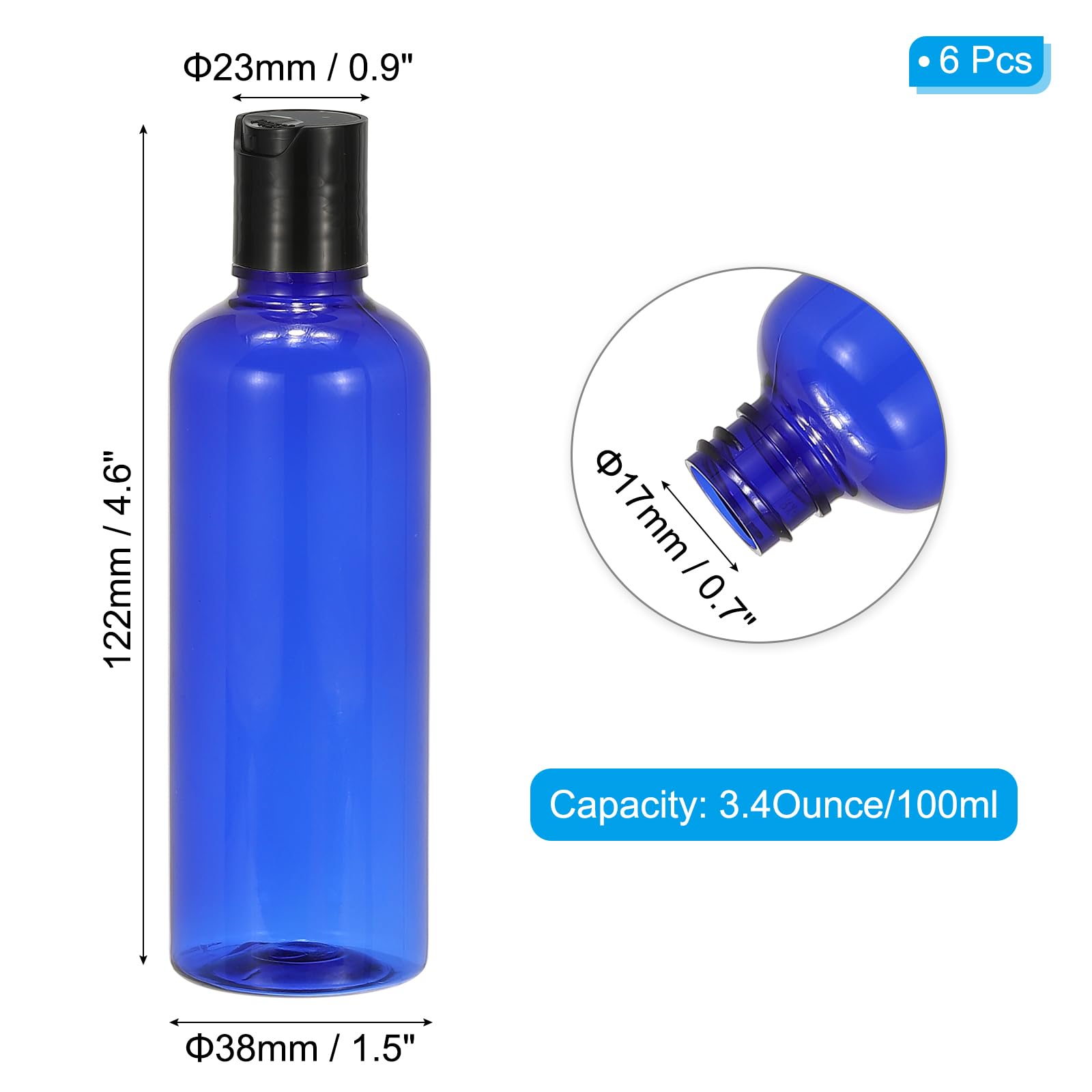 PATIKIL Travel Bottles with Disc Cap - Image 2