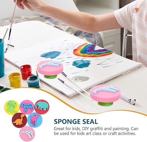 Miniatura 3 de Trajes para niños, 6 esponjas de pintura de EVA, sello de esponja de pintura, esponja de pintura para bricolaje, esponjas de dibujo de pintura para