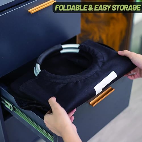 Miniatura 6 de Twira Cestas de lavandería Pro XL de 115 L, cesta de lavandería que se mantiene bien, bolsa de lavandería con asas acolchadas, cesta impermeable