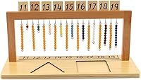 Vista 3 de Montessori - Percha para escaleras de cuentas de color con cuentas/percha de cuentas para adolescentes con cuentas, material de aprendizaje
