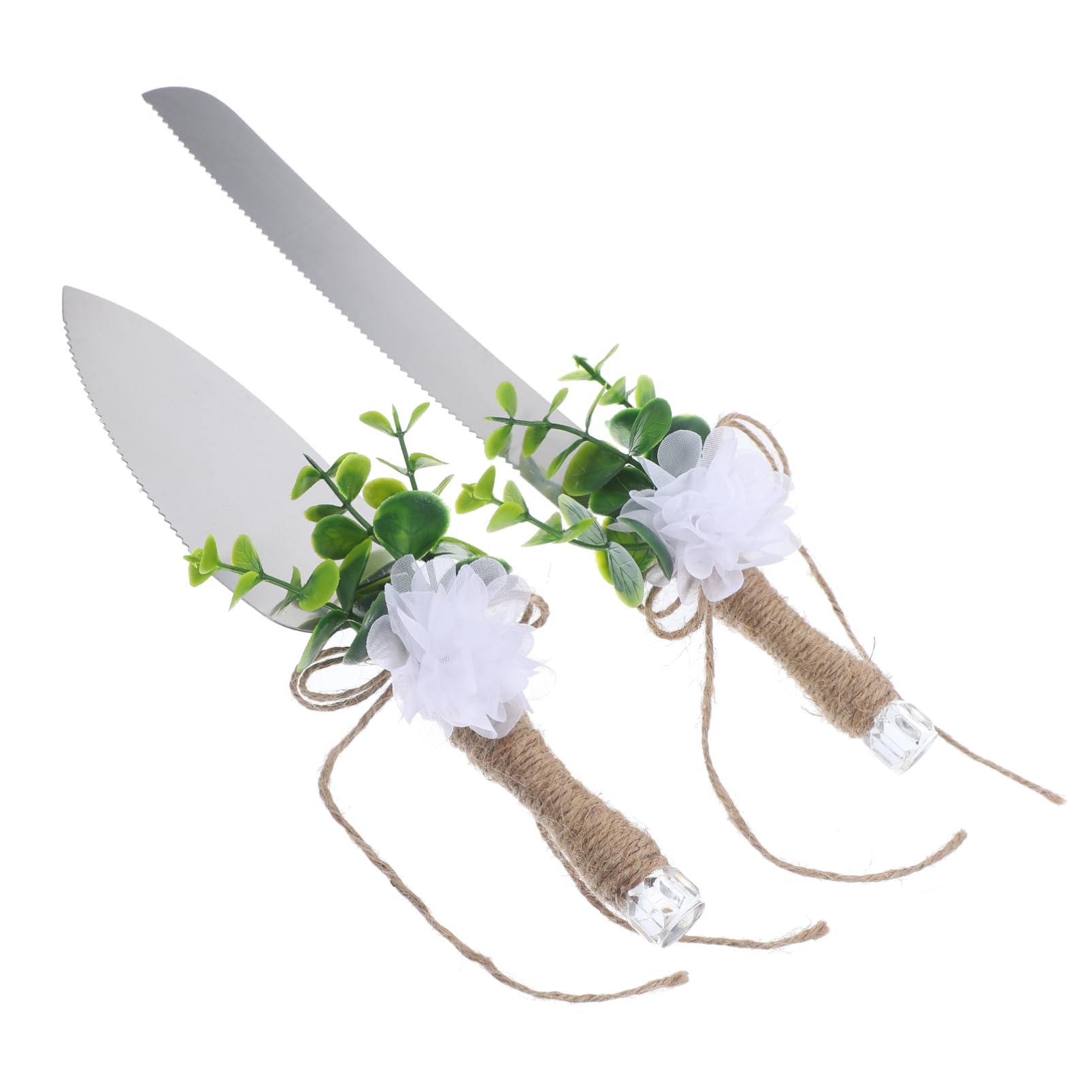 CIYODO Essential Cake Knife Spatula Set Stainless Steel Plastic Handle Non-slip Perfect for Baking Decorating and Serving