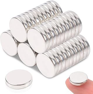Aenienoe Neodymium Magnets 52 Small Magnets Strong Round 10 x 2 mm Mini Magnet for Notice Board Fridge Whiteboard Craft Ph...
