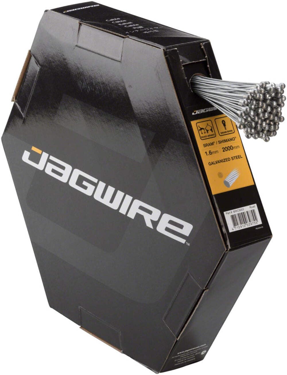 Genuine JAGWIRE Road Bike Brake Cable Inner Wire Galvanised Steel x 10 + crimps