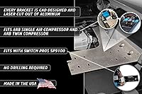 Vista 5 de Rago Fabrication Soporte de compresor de aire para Toyota Tacoma 2016-2023 de 3ª generación Fabricado en los Estados Unidos Compatible