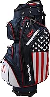 Vista 2 de Prosimmon Golf DRK - Bolsa para carrito de 14 vías, bandera de Estados Unidos