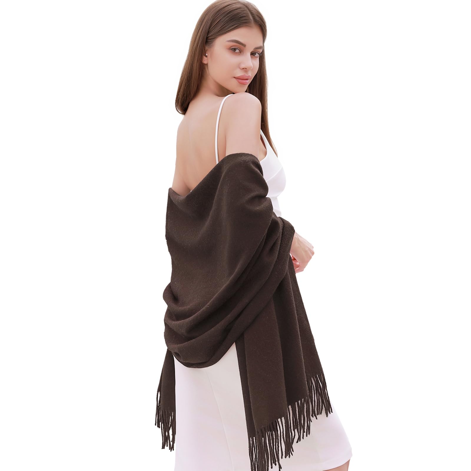 RIIQIICHY, Sciarpa da donna calda e invernale, per matrimoni, adatta come pashmina, scialle, mantella e coperta