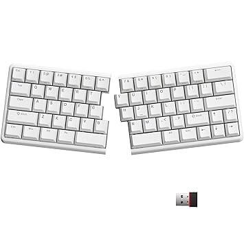 NocFree Lite: Split Wireless Mechanical Keyboard (Linear, Standard Version) - New! Ergonomic, Tenting, Mac & Windows, Fully Programmable, Hot-swappable, PBT Keycaps, 60% Layout