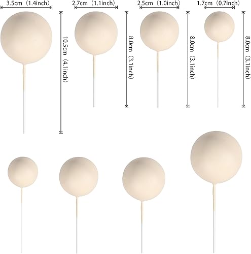 Miniatura 59 de Rsstarxi 30 piezas de bolas de burbujas para decoración de tartas, bolas de espuma, mini globo para cupcakes, decoración de bricolaje para baby Oro
