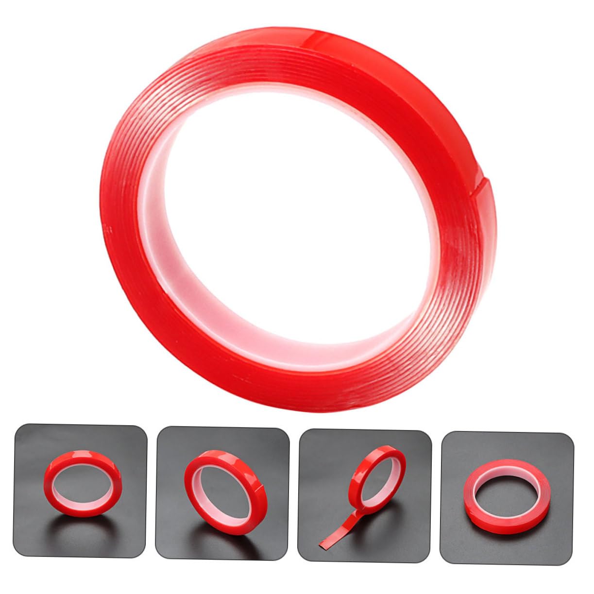 Operitacx 4 adesivo biadesivo resistente nastro biadesivo millechiodi biadesivo double sided tape nastro bidirezionale sigillante Nastro adesivo nastro multiuso acido acrilico rosso
