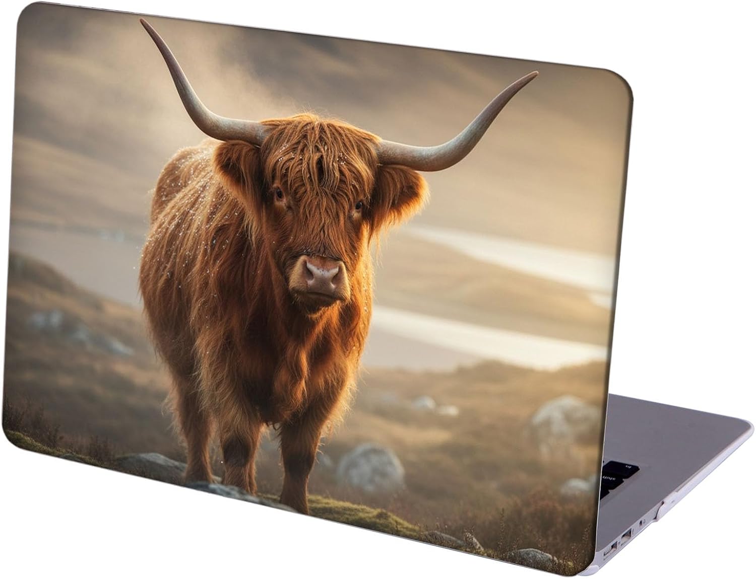 Compatible with MacBook Neo 13-inch, Hard Shell Case with Keyboard Cover and Screen Protector (A3404 A18 Pro chip, 2026 Release) - Highland Cow MC21597