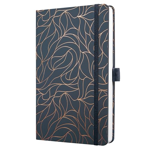 Cuaderno A5 rayado Sigel elegante con tapa dura y detalles en cobre con hojas premium FSC