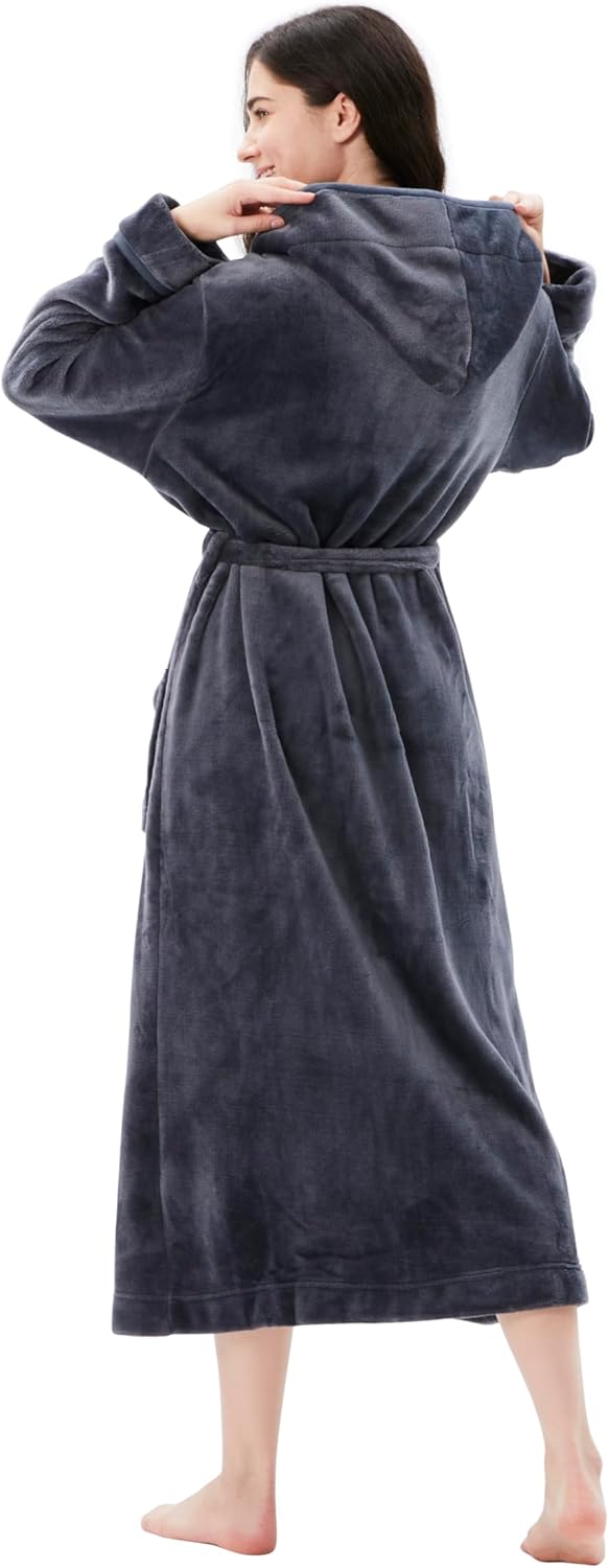 COOVA Premium Robe for Women – Plush Soft Robe, Fluffy, Warm, Long Fleece Bathrobe - Image 2