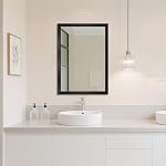 Ruomeng Wall Mirror Rectangle Decorative Mirror 12" x 16" for Entryway, Bedroom, Living Room, White
