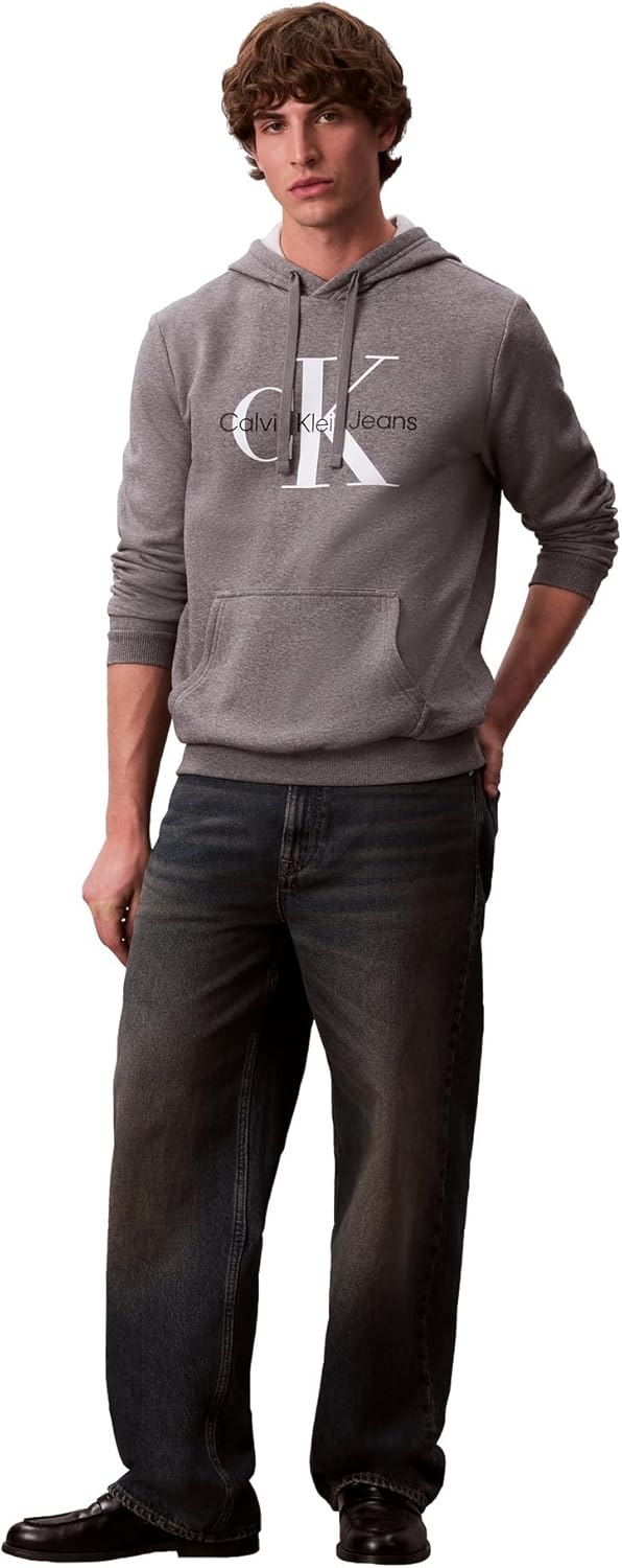 Calvin Klein mens Monogram Logo Hoodie - Image 3