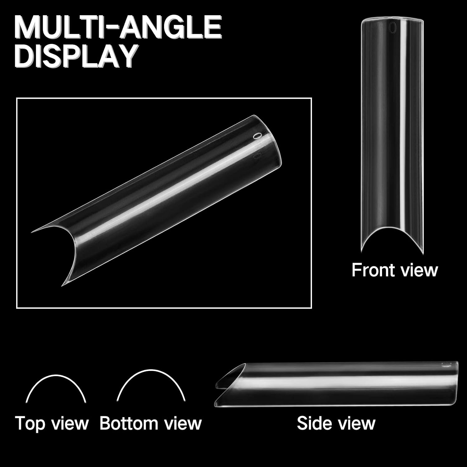 Ranrose 100PCS Extra Long Half Nail Tips C Curve,XXL Super Long Half Cover Deep C Curve False Nails 10 Sizes Tapered Square Nail Tips Press on Nails with Box(2XL C Curve Tips) : Beauty & Personal Care