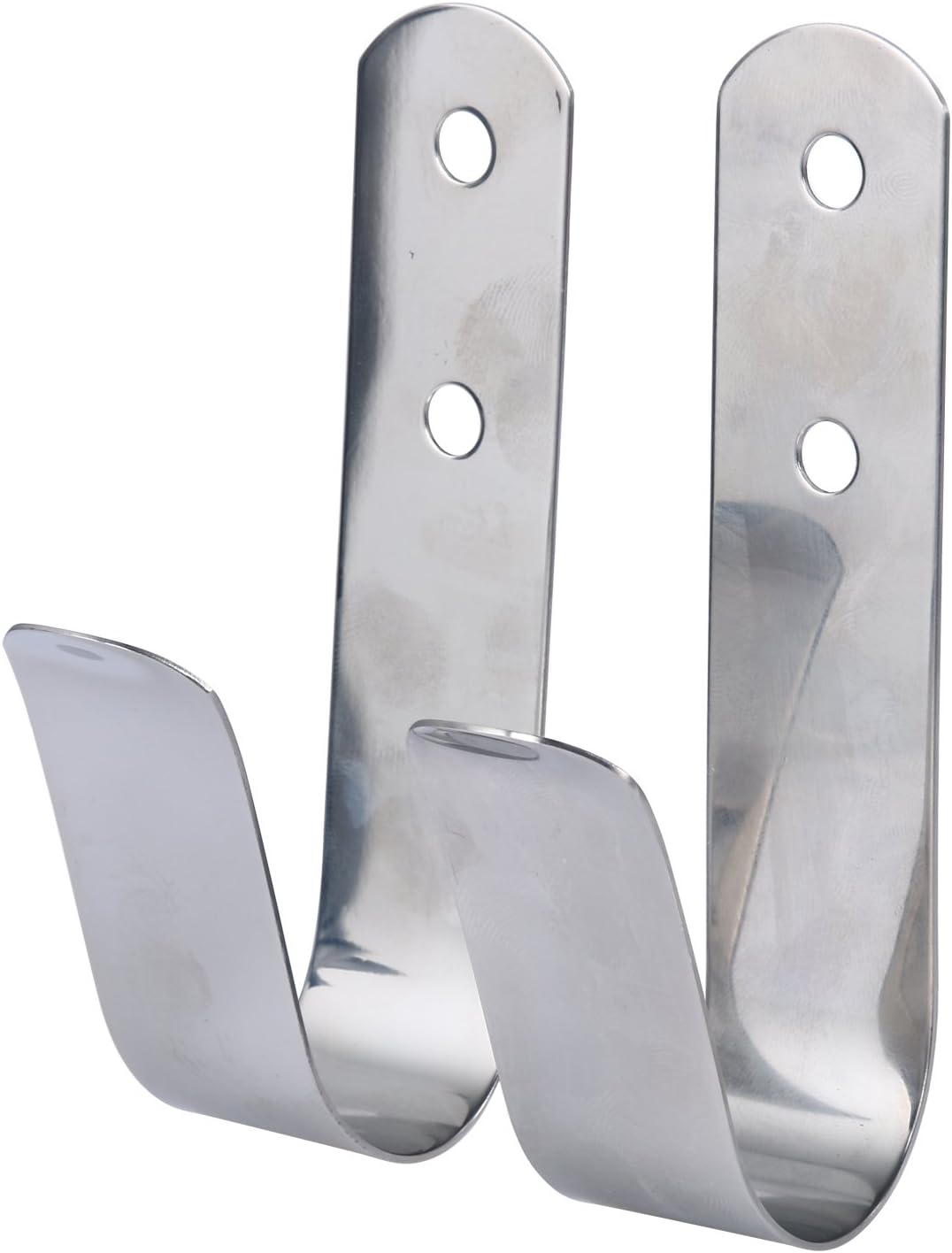 Amarine Made Stainless Steel Boat Hook Ring Buoy Bracket Mirror Polished Wall Hooks Rail Mount/Flat Mount for Boat Hooks,Poles,Gaffs,Nets and Ropes- 4-1/8" L x 1" W (2-Pack) : Sports & Outdoors