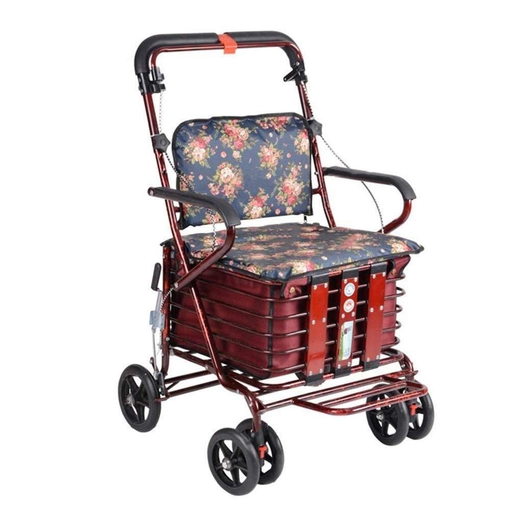 Buy Ultra Lightweight Folding Rollator Walking Frame With Cushioned