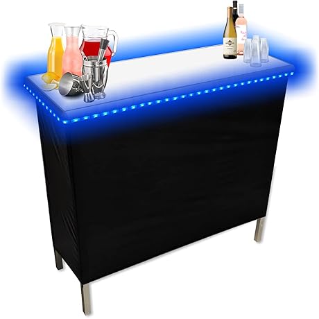 PARTYPONG, Premium Portable Tabletop Checkout Stand for Craft Shows with Storage Shelf and Carrying Case
