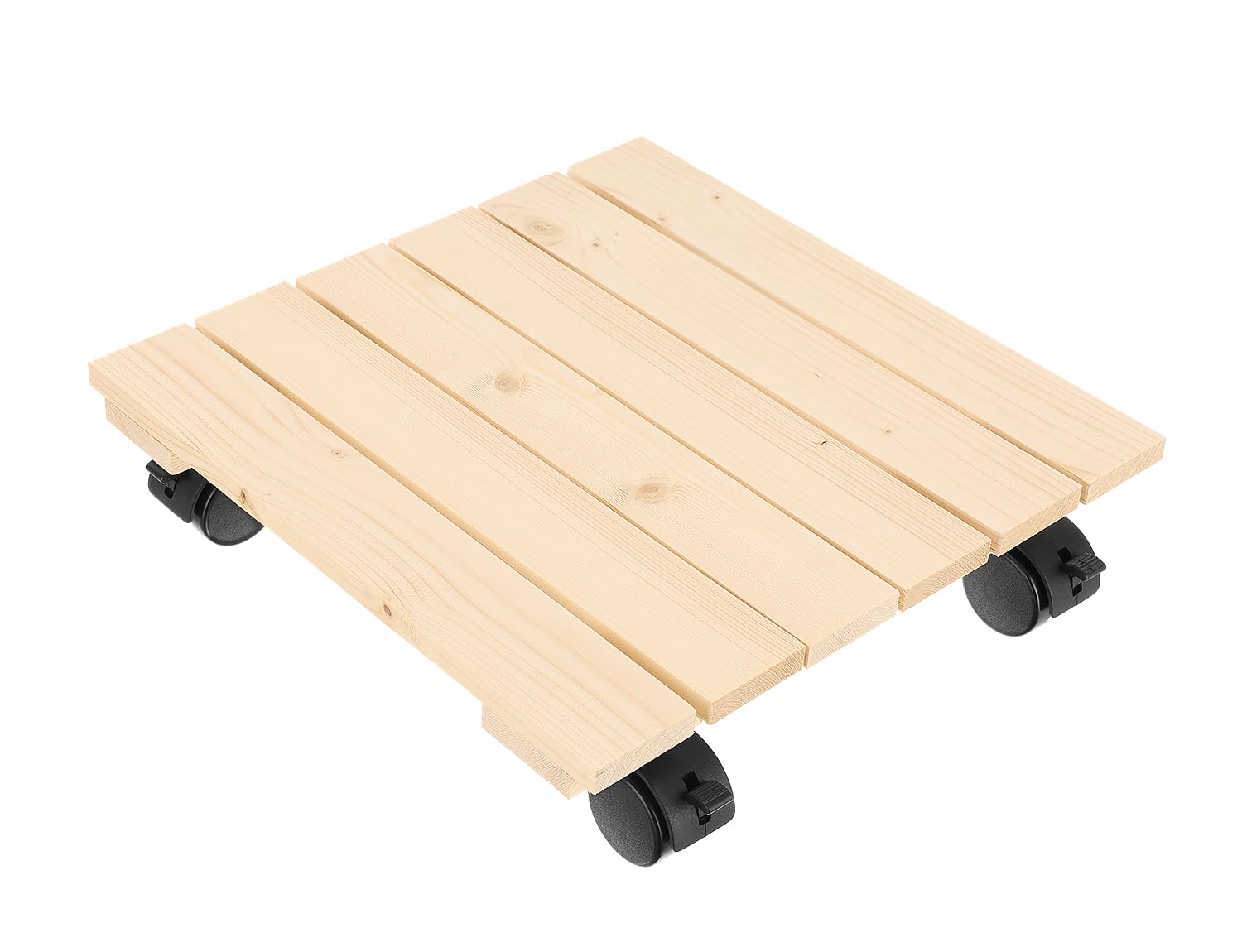 Soporte de jardín con ruedas para plantas, macetas de 30 x 30 x 7,5 cm - Madera de pino de alta calidad (30 x 30 x 7,5 cm)