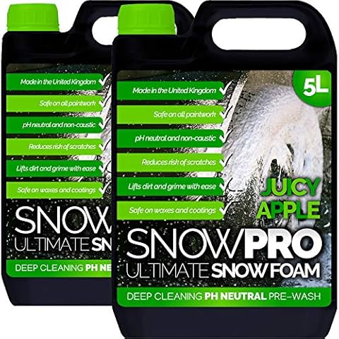SnowPro Snow Foam Shampoo Car Wash Soap 10L pH Neutral Vehicle Cleaning Detailing Pre Wash Apple Fragrance Cover