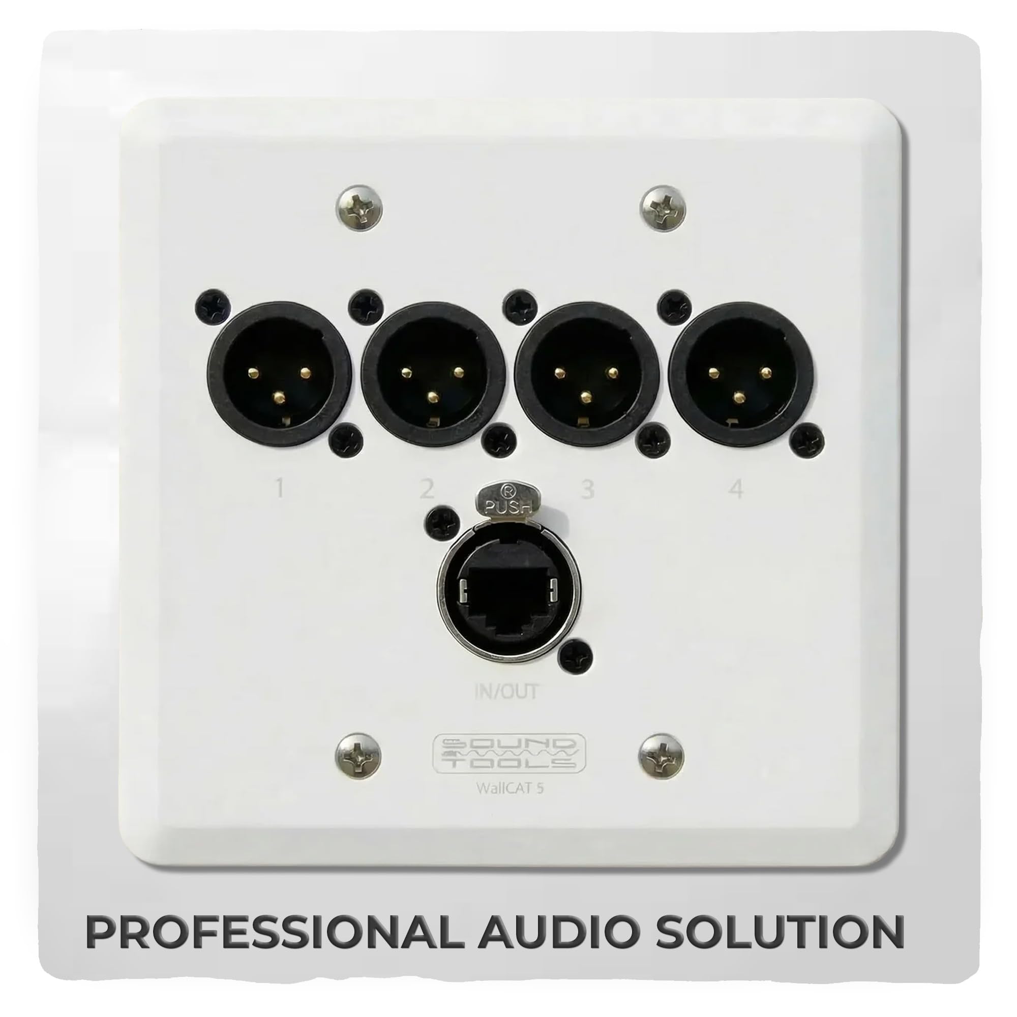 Amazon.com: SoundTools Wall CAT 5 Male XLR White – 4-Channel Audio