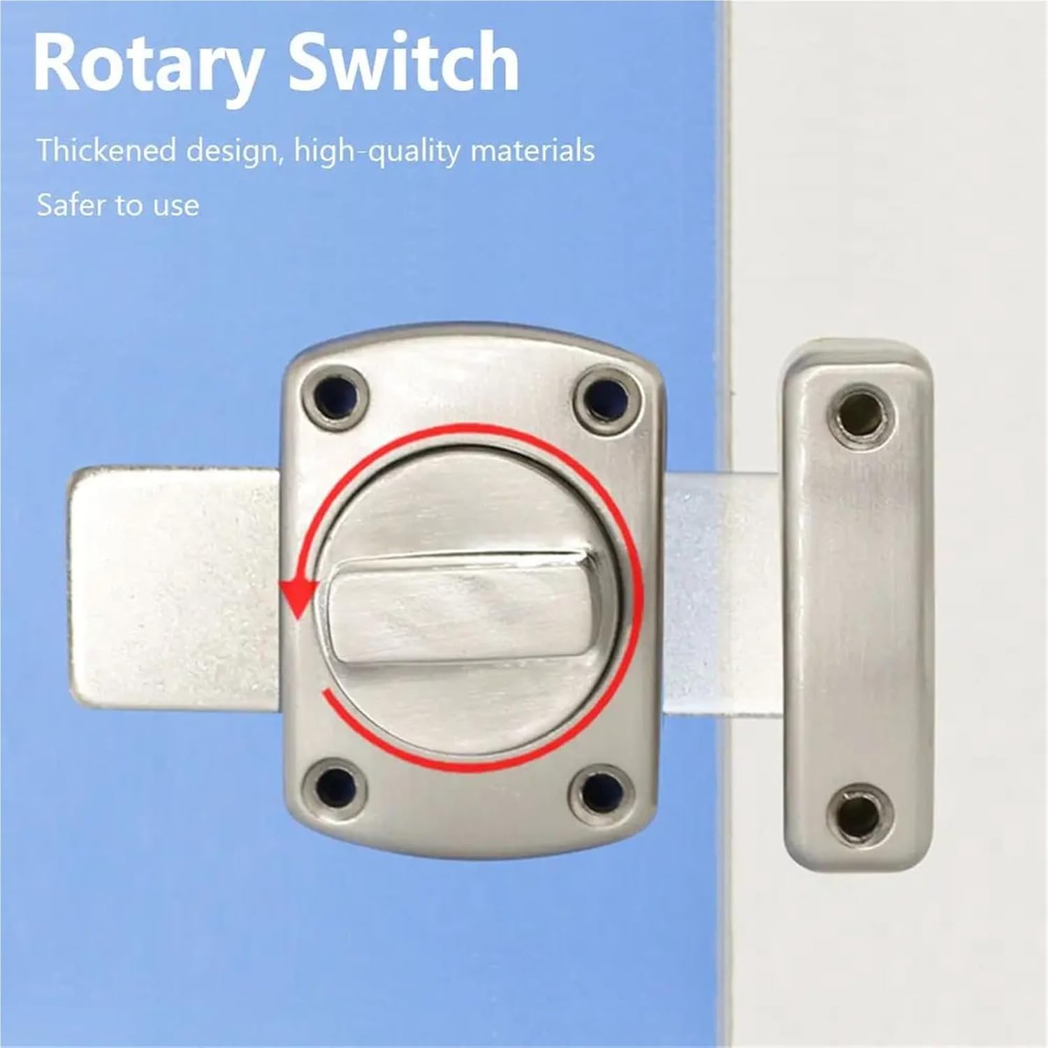 Cabinet Door Privacy Latch Furniture Door Bolts Sliding Door Lock Bolts Security Sliding Zinc Alloy Lock Gate Latch 1Pcs(Red Bronze,L)