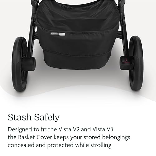 Miniatura 2 de UPPAbaby Cubierta de cesta para cochecitos Vista V2 y Vista V3, protege y oculta las pertenencias, fácil fijación y acceso, material resistente al