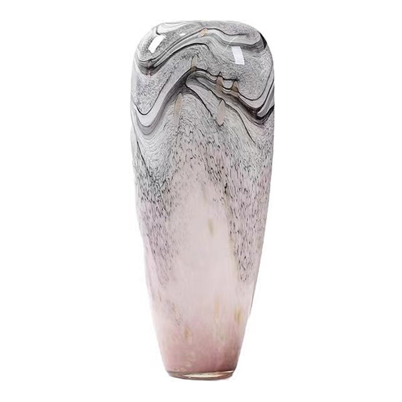 Grand vase en verre de cristal rose, le cadeau idéal pour décoration salon