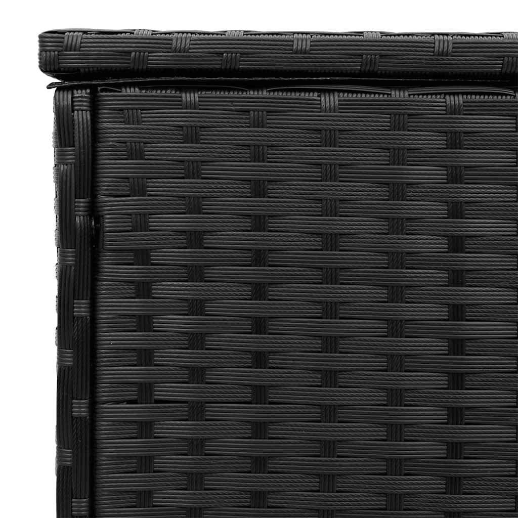 Gecheer Scatola per Cuscini da Esterno, Contenitore di stoccaggio con Coperchio a Molla, 100x55x55,5 cm, Rattan PE e Acciaio Verniciato, per Arredamento Giardino e terrazzo