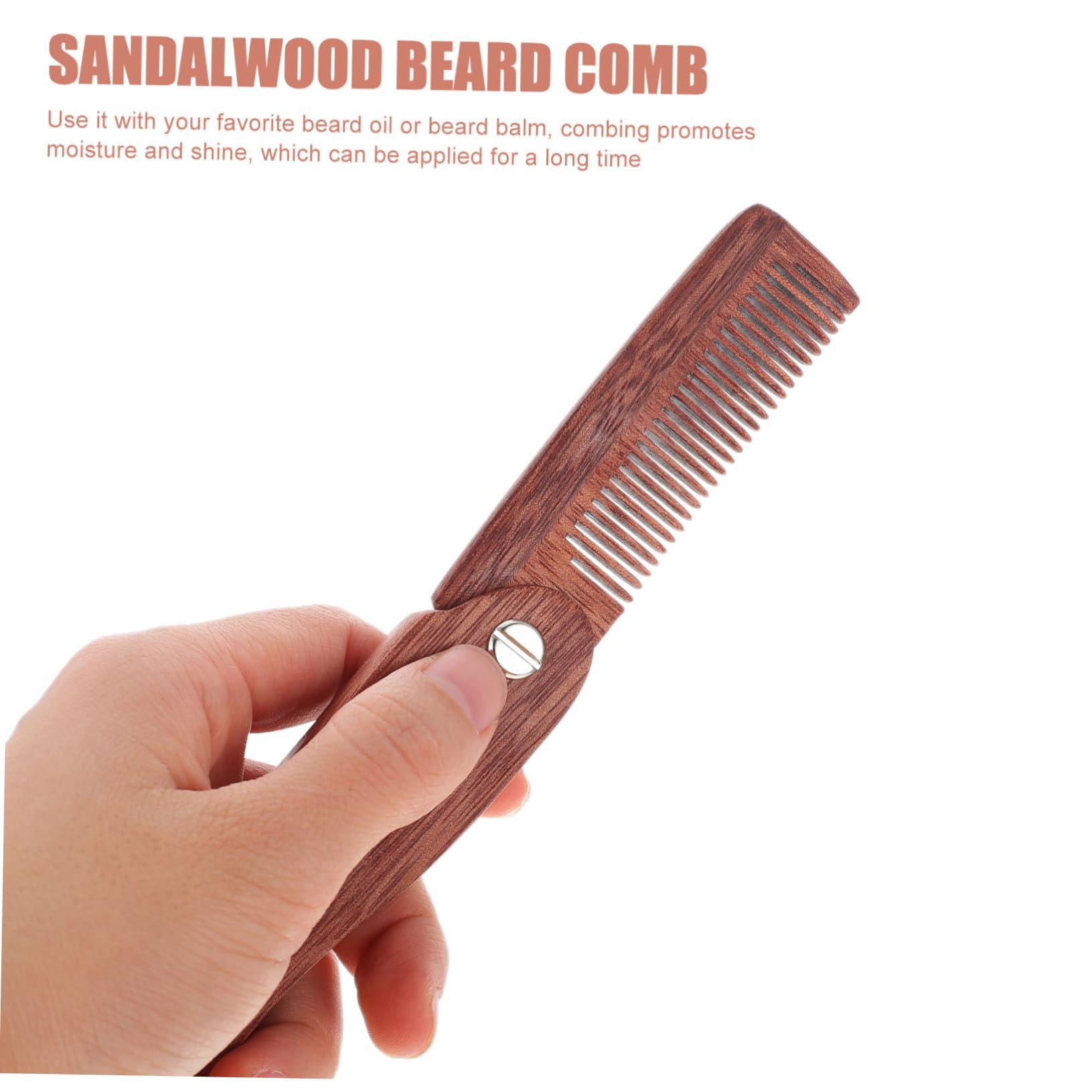 FOMIYES 3 Pezzi Di Spazzola Per Barba Pettine Tascabile Pieghevole Pettine Portatile Piccolo Per in Legno Per Uomo
