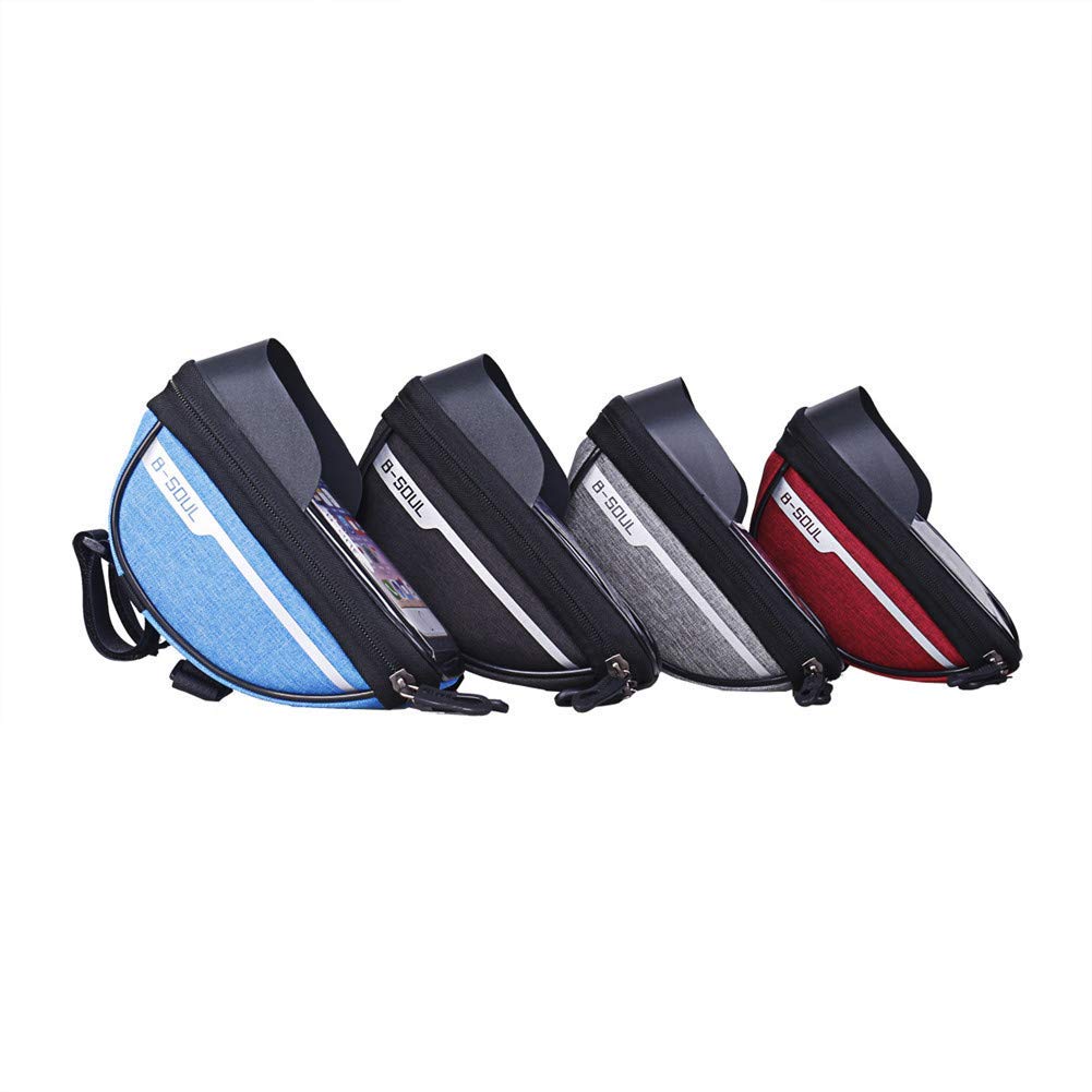 Bolsa de Manillar Bolsa de Cuadro de Bicicleta Impermeable Soporte de teléfono de Bicicleta Multifuncional con Pantalla táctil para Bicicleta de Carretera de montaña