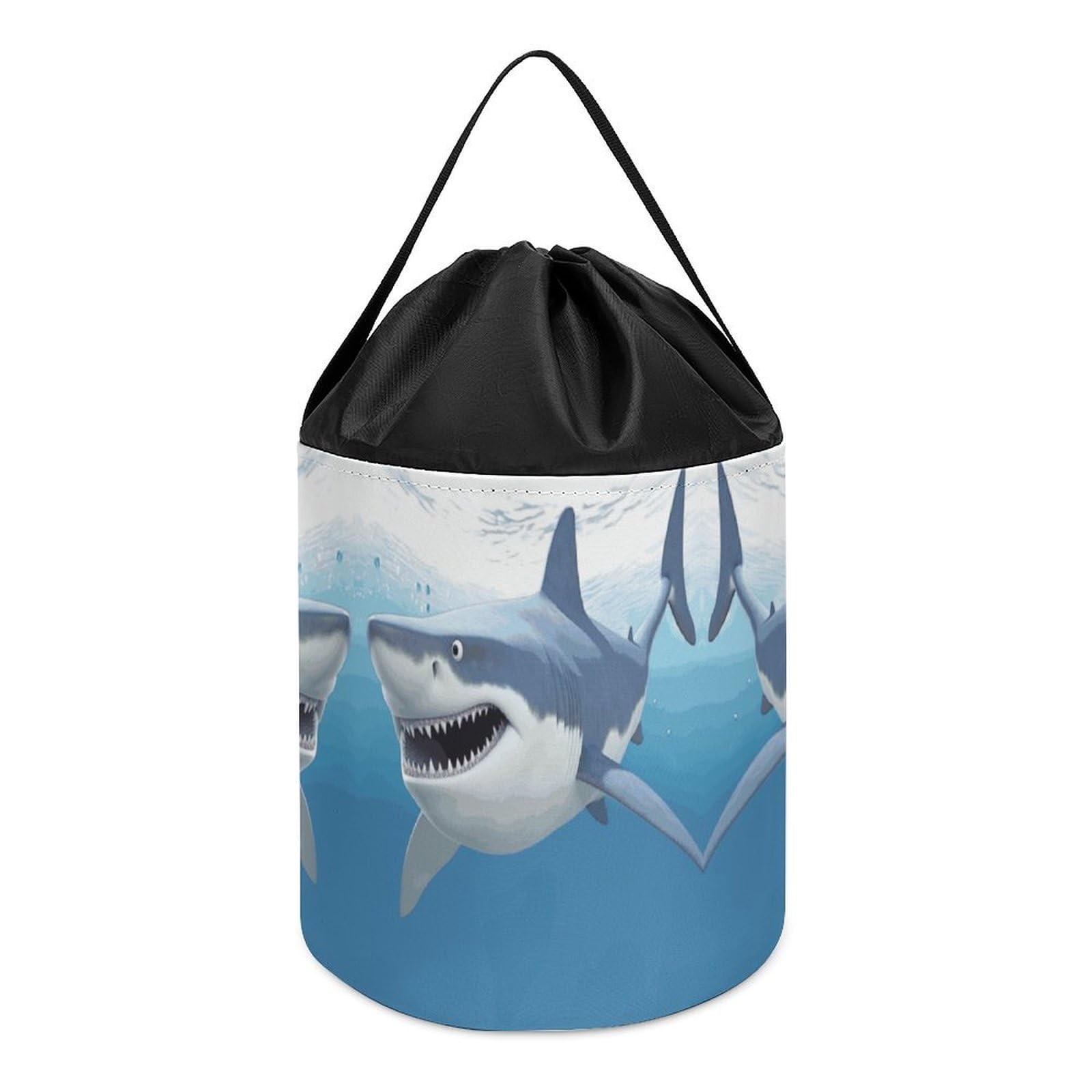 Sac de rangement pour jouets tapis blocs construction Requin blanc enfant