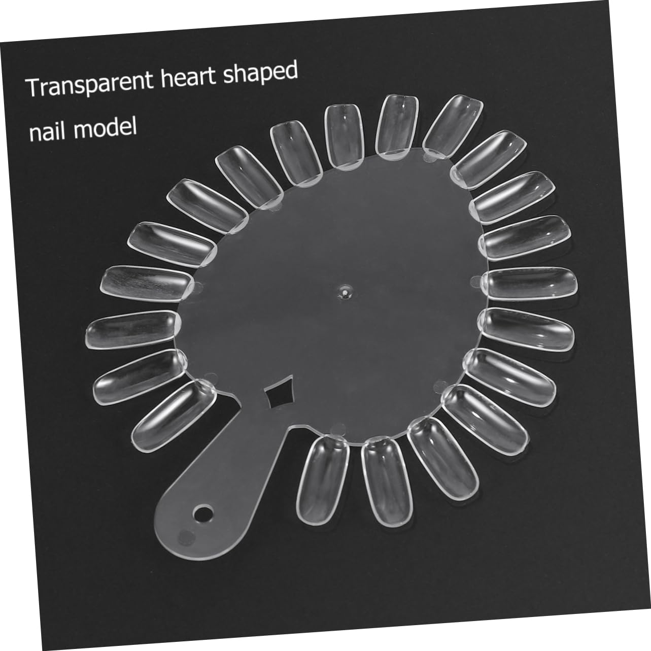 Heart Shape Nail Color Show Card, 20Pcs Plastic Display Model for DIY Shop