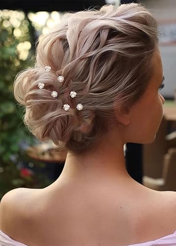 Miniatura 7 de Accesorios para el cabello para mujer, juego de horquillas de boda, joyería para mujer, flor plateada, pinzas de perlas, novias, tocados, damas de