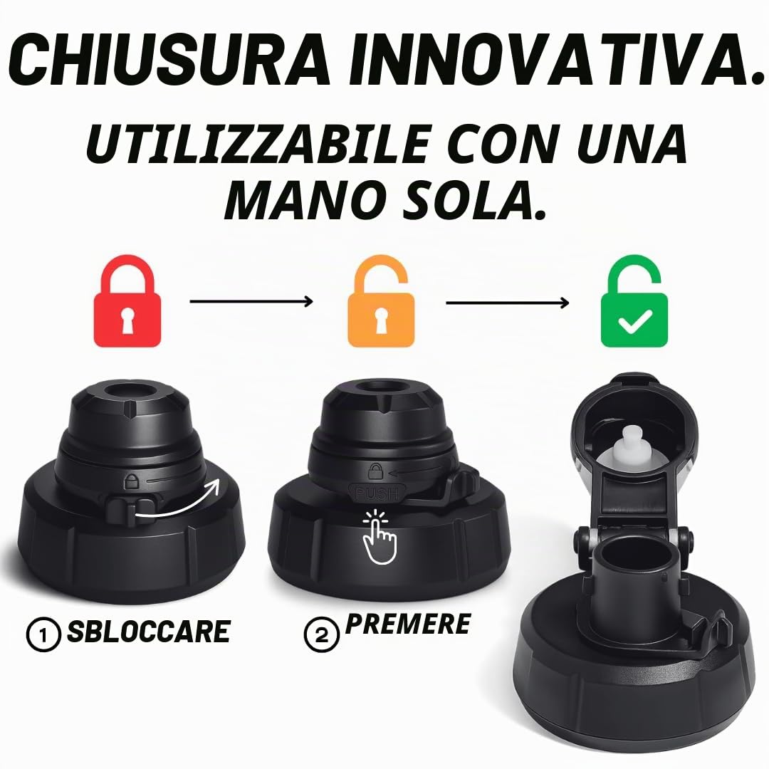 Shaker termico | 300 ml fino a 400 ml | shaker per proteine piccolo | shaker per proteine in acciaio inox con sfera | senza BPA & antigoccia | fino a 24 ore di frullati freddi (nero notturno